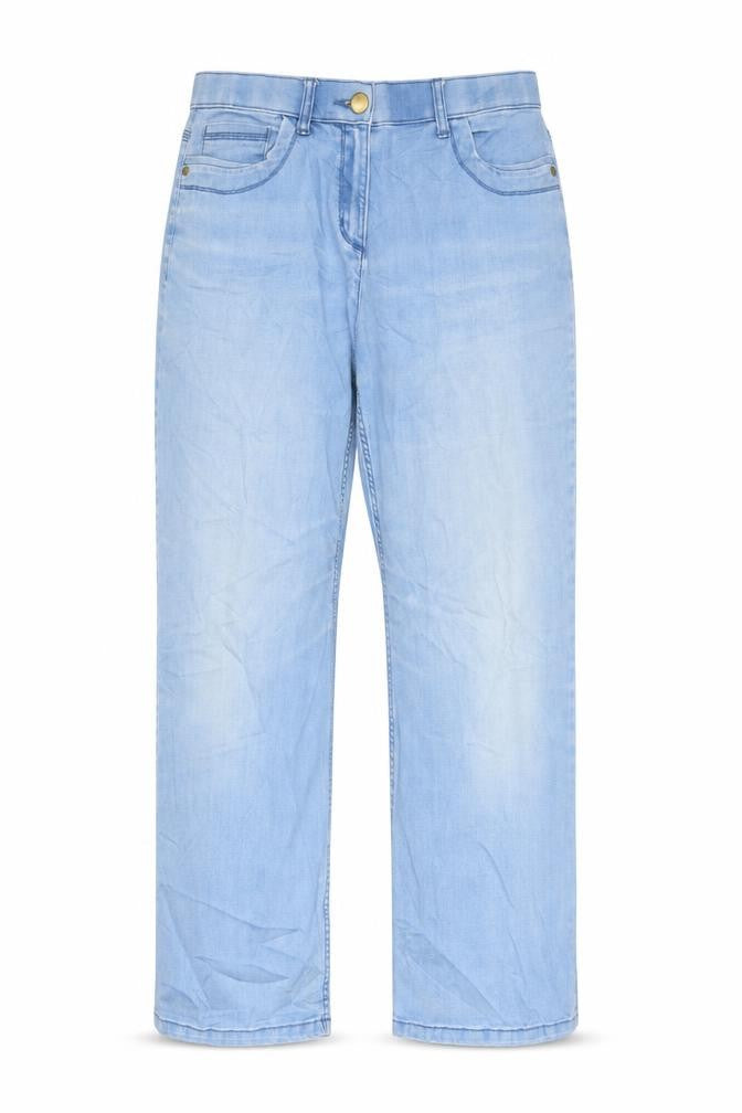 Classic Womens Blue Cotton Straight Jeans Size 32 in L28 in Regular Zip - Pockets