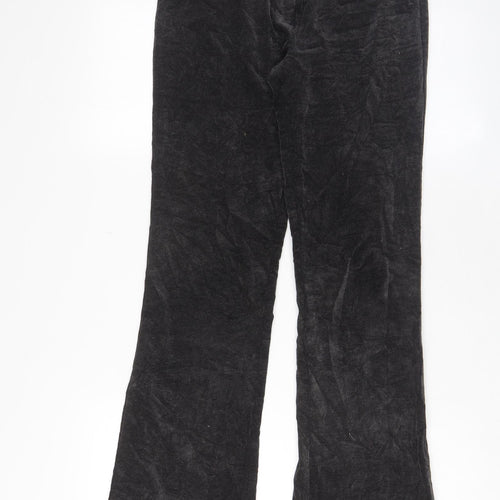 Jane Norman Womens Grey Cotton Bloomer Trousers Size 8 L31 in Regular Hook & Eye - Pockets