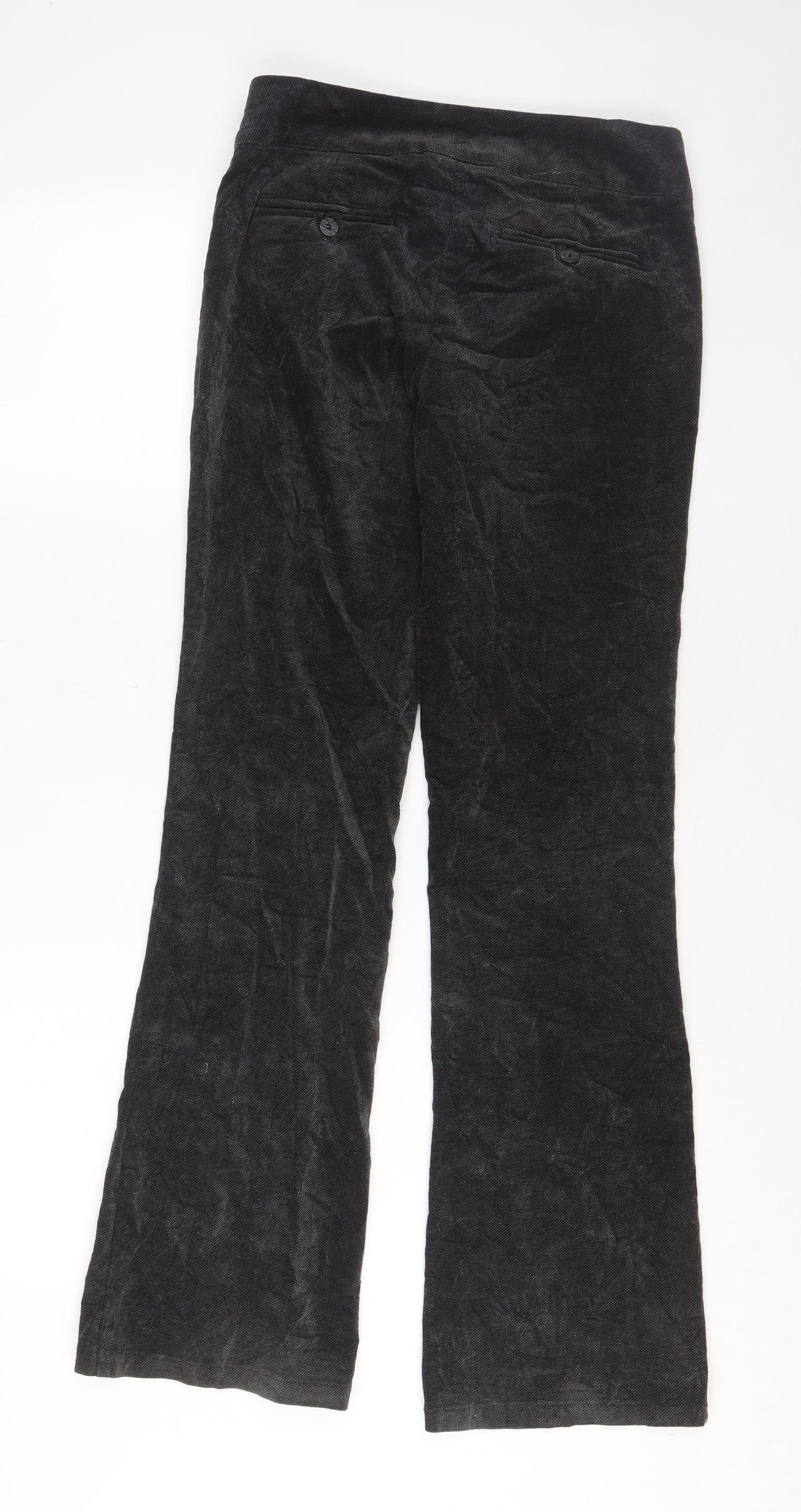 Jane Norman Womens Grey Cotton Bloomer Trousers Size 8 L31 in Regular Hook & Eye - Pockets