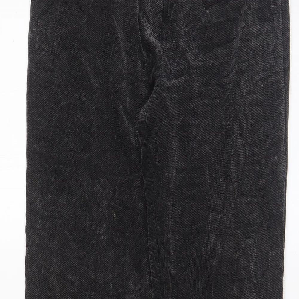 Jane Norman Womens Grey Cotton Bloomer Trousers Size 8 L31 in Regular Hook & Eye - Pockets