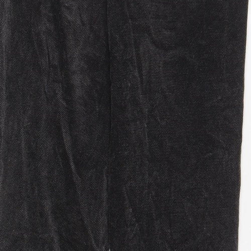 Jane Norman Womens Grey Cotton Bloomer Trousers Size 8 L31 in Regular Hook & Eye - Pockets