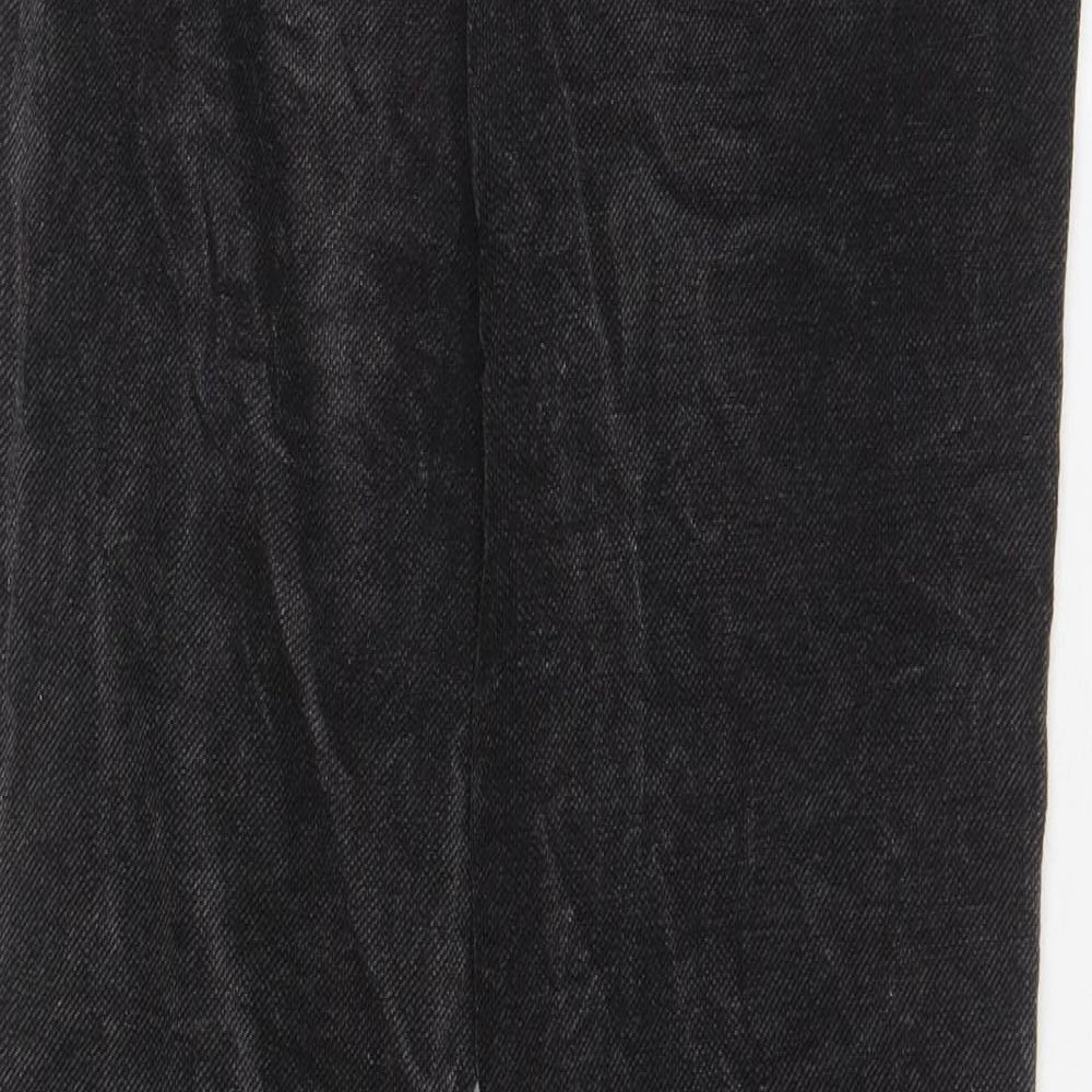 Jane Norman Womens Grey Cotton Bloomer Trousers Size 8 L31 in Regular Hook & Eye - Pockets