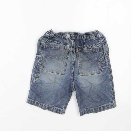 Cherokee Boys Blue Cotton Bermuda Shorts Size 2-3 Years Regular Zip - Adjustable waist