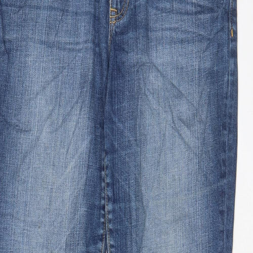 Gap Womens Blue Cotton Straight Jeans Size 10 L30 in Regular Zip - Pockets