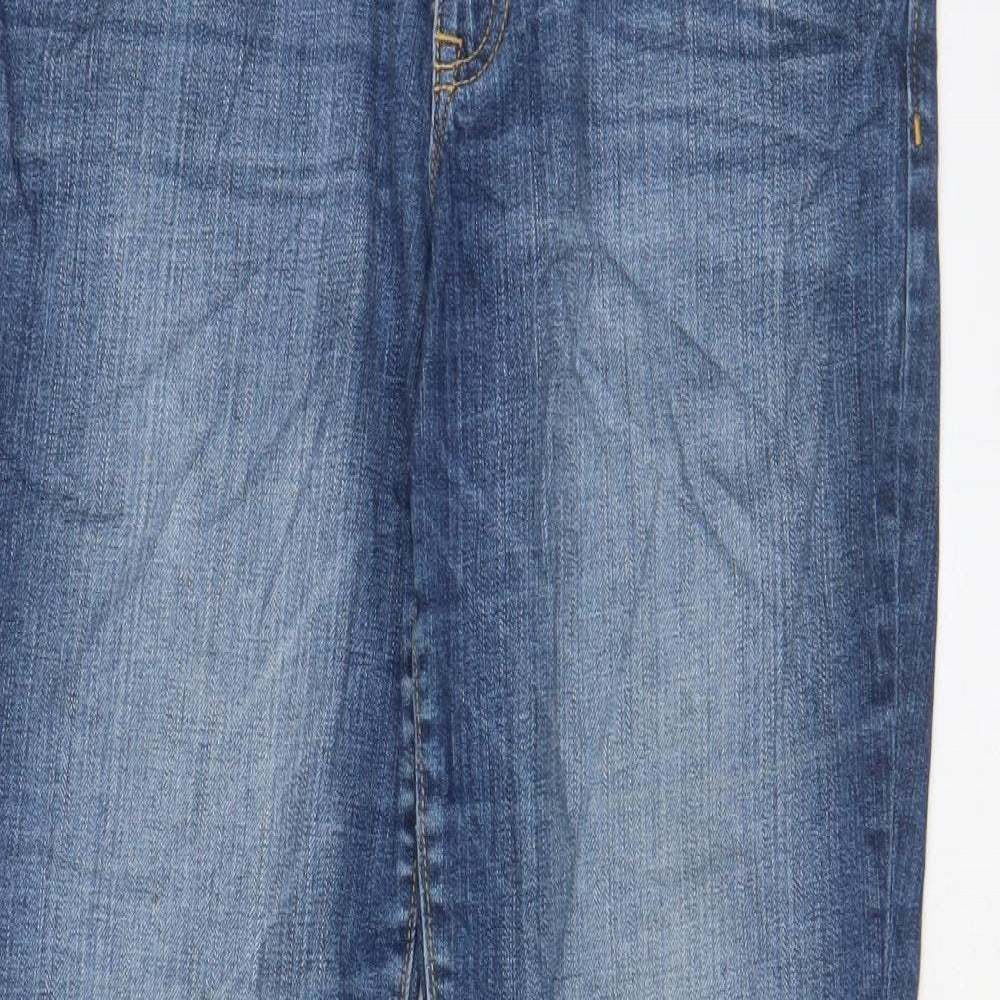 Gap Womens Blue Cotton Straight Jeans Size 10 L30 in Regular Zip - Pockets