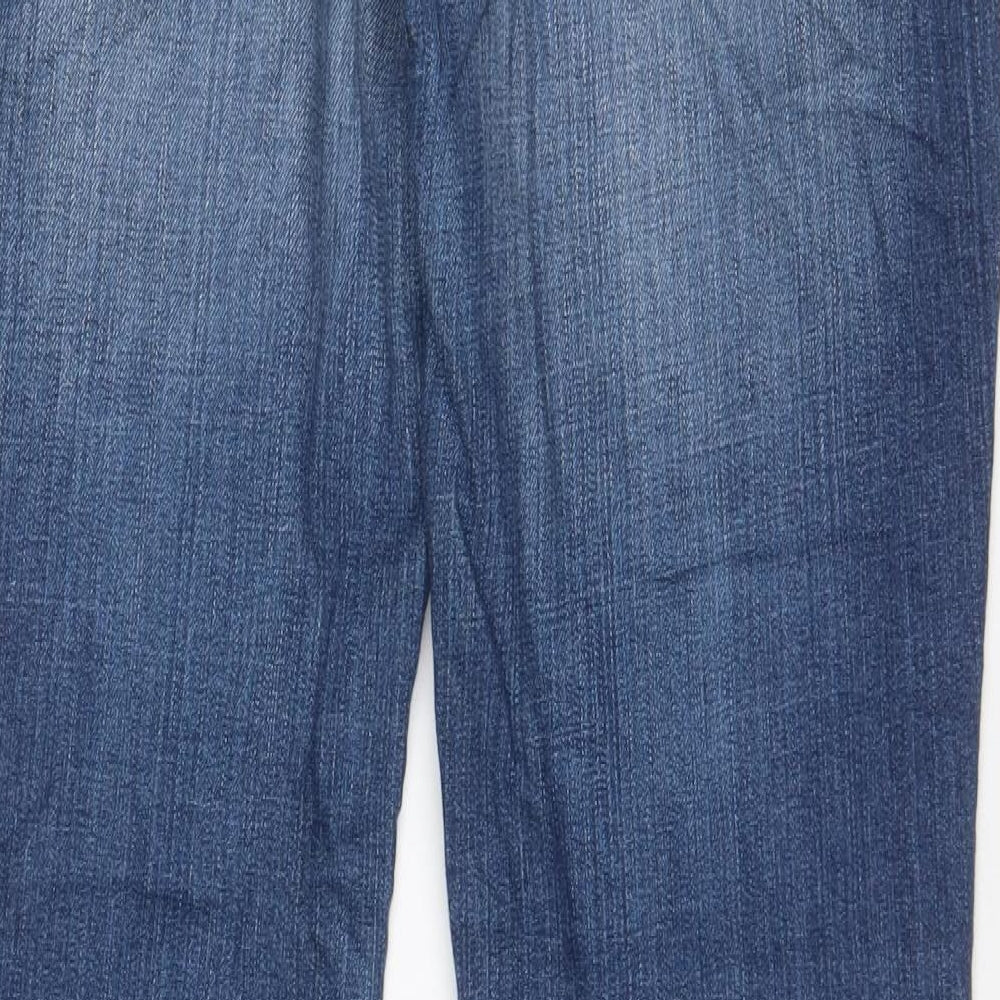 Gap Womens Blue Cotton Straight Jeans Size 10 L30 in Regular Zip - Pockets