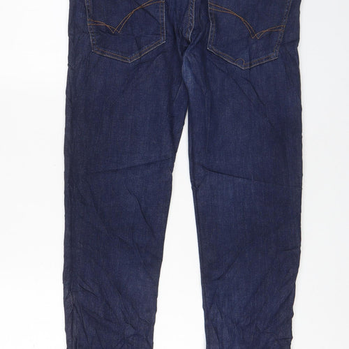 Denim & Co. Mens Blue Cotton Straight Jeans Size 32 in L30 in Slim Zip - Pockets