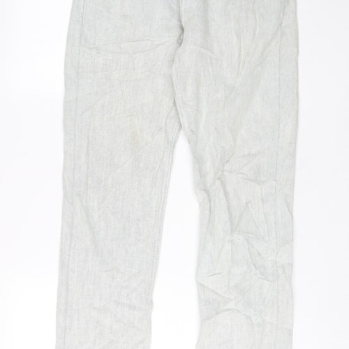 Levi's Mens Grey Cotton Straight Jeans Size 32 in L32 in Regular Zip - Pockets