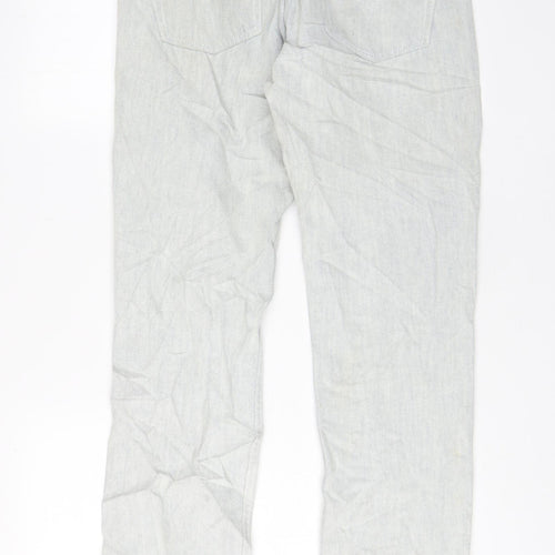 Levi's Mens Grey Cotton Straight Jeans Size 32 in L32 in Regular Zip - Pockets