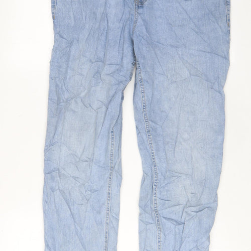 Denim & Co. Mens Blue Cotton Straight Jeans Size 34 in L30 in Regular Button - Pockets