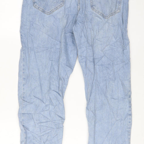 Denim & Co. Mens Blue Cotton Straight Jeans Size 34 in L30 in Regular Button - Pockets