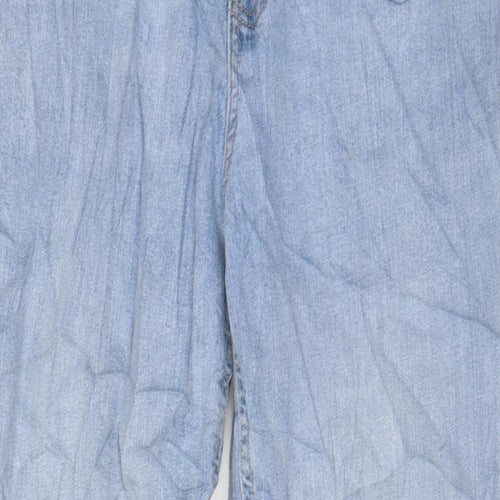 Denim & Co. Mens Blue Cotton Straight Jeans Size 34 in L30 in Regular Button - Pockets