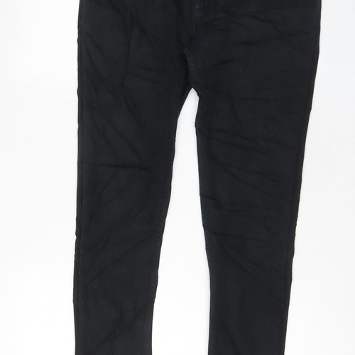 Denim & Co. Mens Black Cotton Skinny Jeans Size 32 in L30 in Regular Zip - Pockets