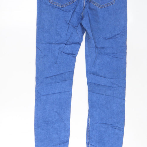 Denim & Co. Womens Blue Cotton Skinny Jeans Size 12 L30 in Regular Zip - Pockets