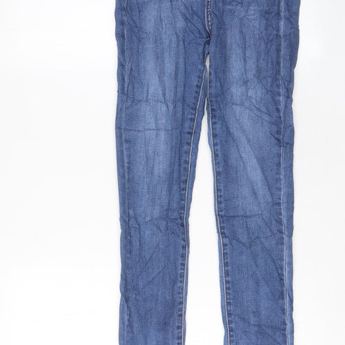 CH Paris Womens Blue Cotton Skinny Jeans Size 8 L29 in Regular Zip - Pockets