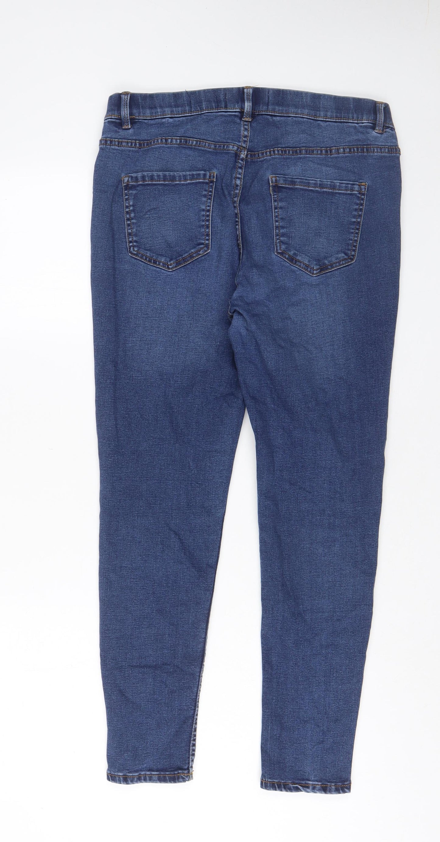 New Look Womens Blue Cotton Jegging Jeans Size 12 L27 in Regular