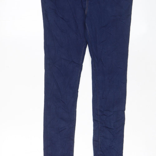 Old Navy Girls Blue Cotton Skinny Jeans Size 16 Years L29 in Regular Zip - Adjustable waist, Pockets