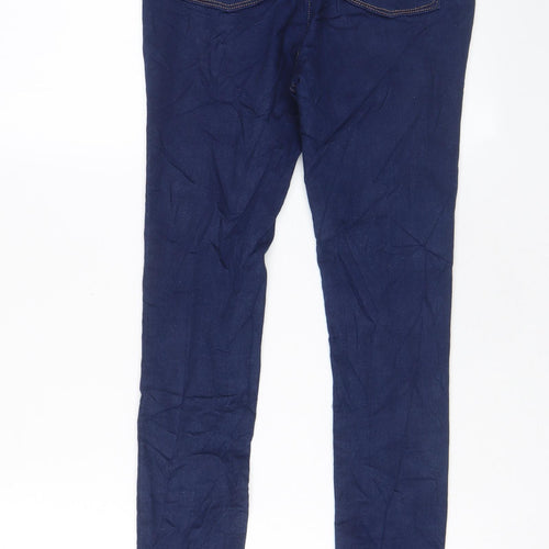 Old Navy Girls Blue Cotton Skinny Jeans Size 16 Years L29 in Regular Zip - Adjustable waist, Pockets