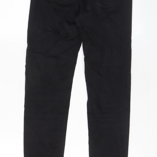 Pull&Bear Womens Black Cotton Skinny Jeans Size 8 L28 in Regular Zip - Pockets