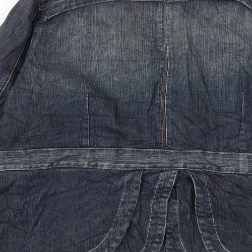 Joe Browns Womens Blue Jacket Size 18 Button - Collared, Pockets