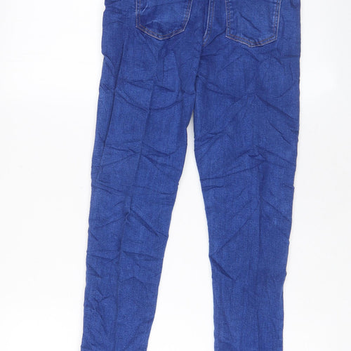 NEXT Boys Blue Cotton Skinny Jeans Size 11 Years L25 in Regular Zip - Adjustable waist, Pockets