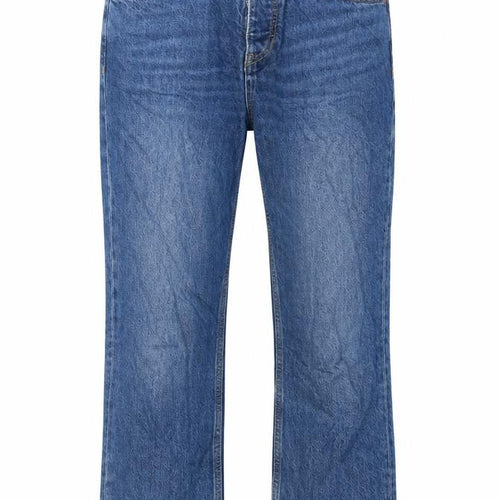 Topshop Womens Blue Cotton Straight Jeans Size 30 L30 in Regular Button - Pockets