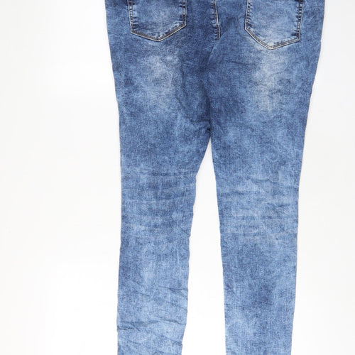 Yours Womens Blue Cotton Jegging Jeans Size 18 L29 in Regular