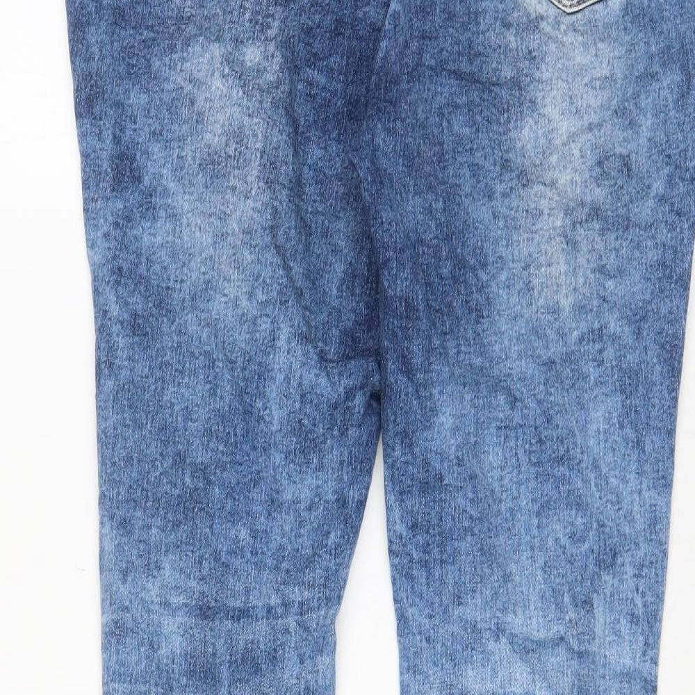 Yours Womens Blue Cotton Jegging Jeans Size 18 L29 in Regular