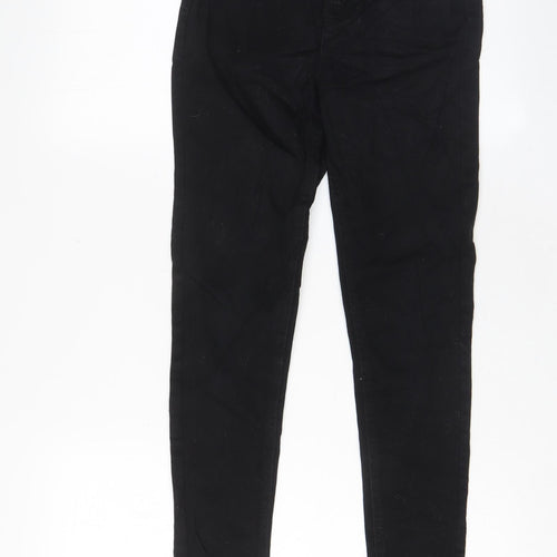 New Look Womens Black Cotton Skinny Jeans Size 8 L28 in Regular Zip - Pockets