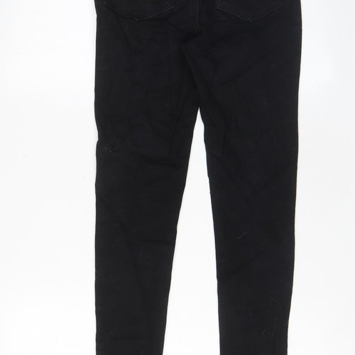 New Look Womens Black Cotton Skinny Jeans Size 8 L28 in Regular Zip - Pockets