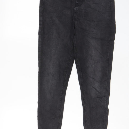 Denim & Co. Womens Grey Cotton Skinny Jeans Size 10 L27 in Regular Zip - Pockets