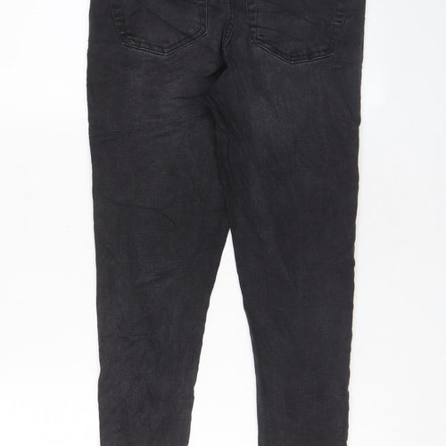 Denim & Co. Womens Grey Cotton Skinny Jeans Size 10 L27 in Regular Zip - Pockets