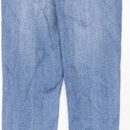 H&M Womens Blue Cotton Skinny Jeans Size 6 L30 in Regular Zip - Pockets