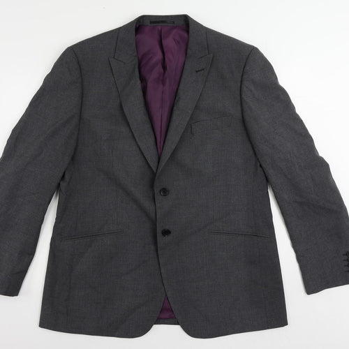 Autograph Mens Grey Polyester Jacket Suit Jacket Size 44 Regular