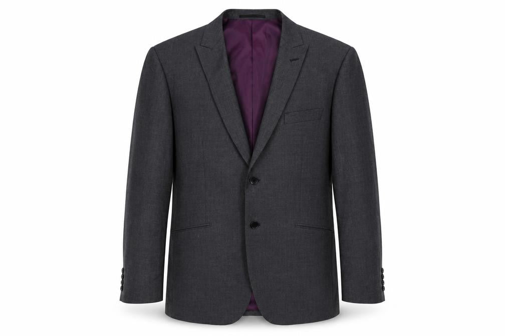 Front view of Autograph men’s grey polyester jacket suit jacket, size 44, regular
