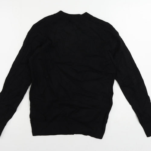 Marks and Spencer Womens Black Mock Neck Viscose Pullover Jumper Size XS - Believe