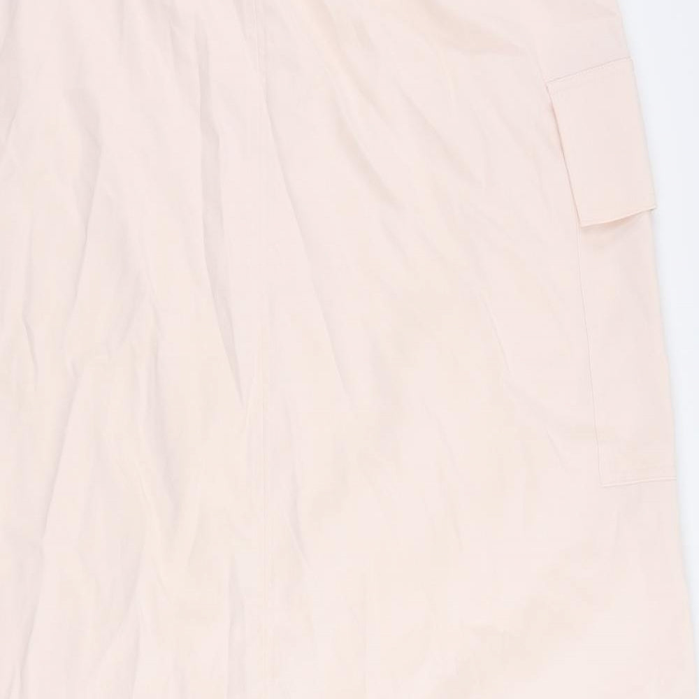 Marks and Spencer Womens Pink Polyester Cargo Skirt Size 20 Drawstring - Adjustable Waist