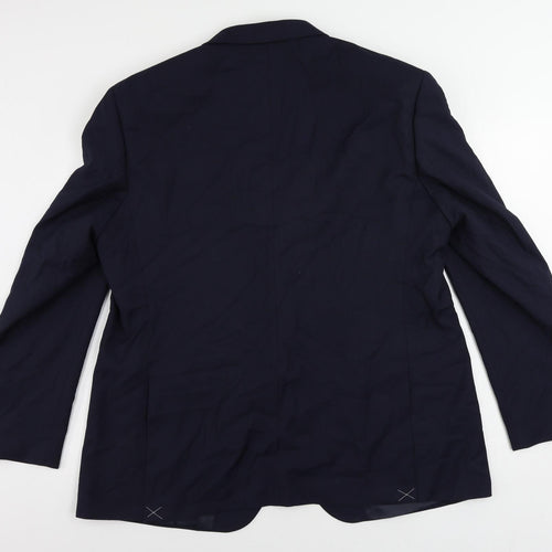 Marks and Spencer Mens Blue Polyester Jacket Suit Jacket Size 46 Regular