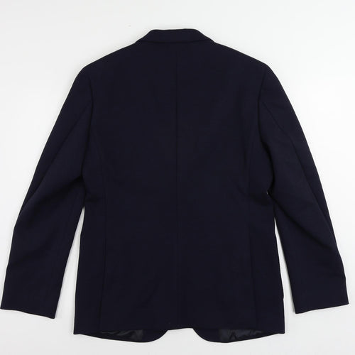 Marks and Spencer Mens Blue Polyamide Jacket Suit Jacket Size 38 Regular