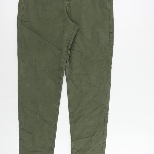 Marks and Spencer Womens Green Cotton Skinny Jeans Size 8 L28 in Regular