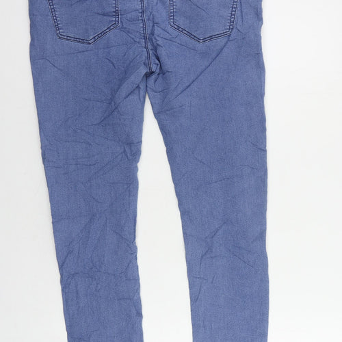 Denim & Co. Womens Blue Cotton Skinny Jeans Size 12 L29 in Regular Zip