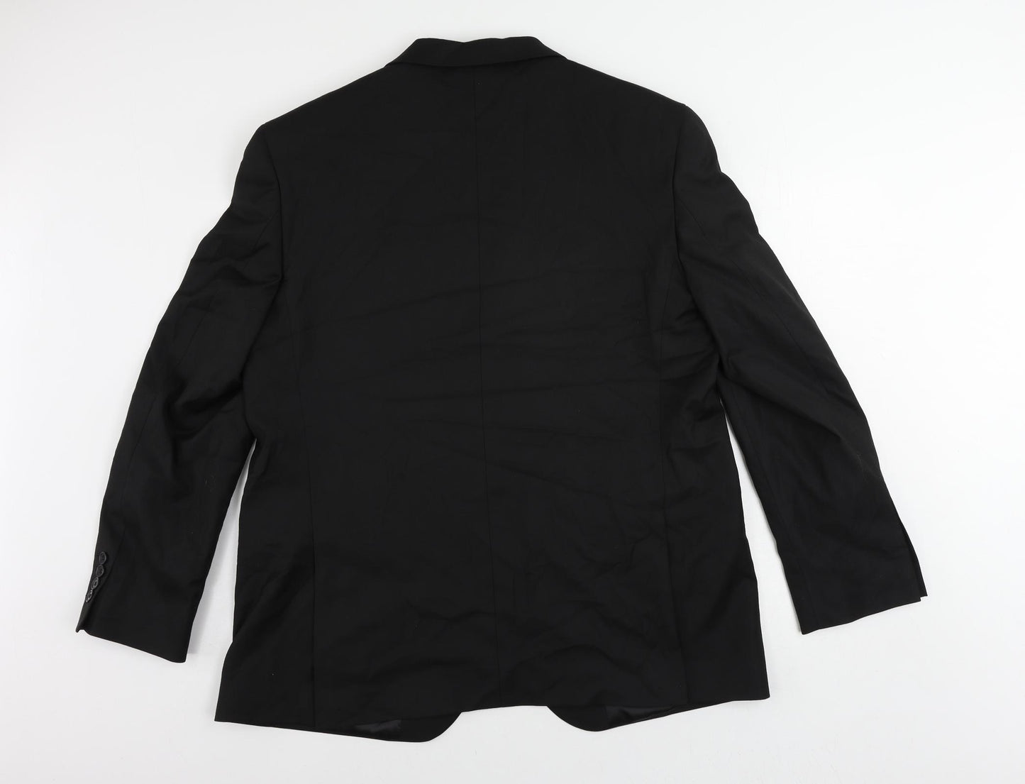 Marks and Spencer Mens Black Polyester Jacket Suit Jacket Size 44 Regular