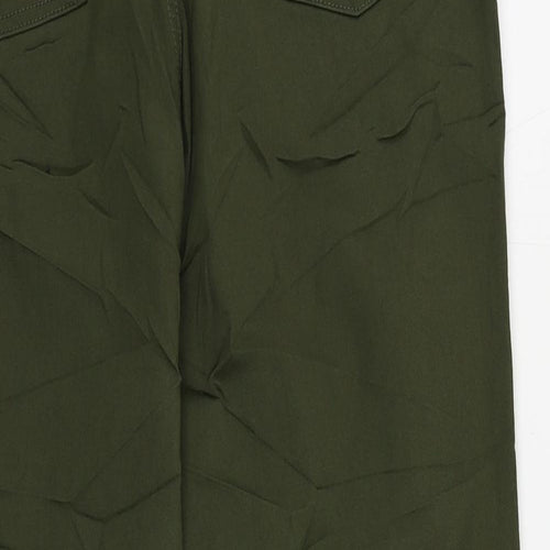Marks and Spencer Womens Green Cotton Jegging Jeans Size 18 L28 in Regular - Elastic Waist