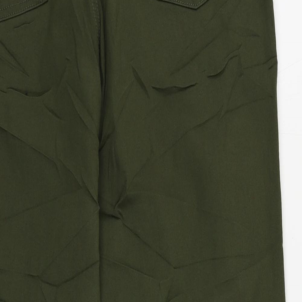 Marks and Spencer Womens Green Cotton Jegging Jeans Size 18 L28 in Regular - Elastic Waist