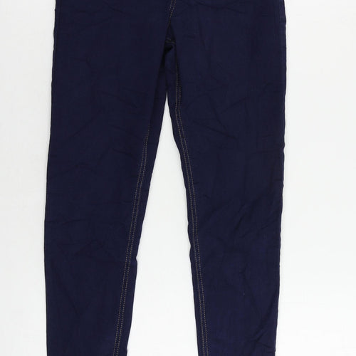 Marks and Spencer Womens Blue Cotton Jegging Jeans Size 8 L29 in Regular - Elastic Waist