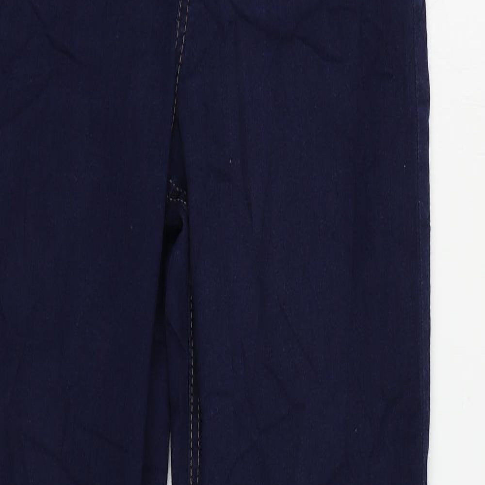 Marks and Spencer Womens Blue Cotton Jegging Jeans Size 8 L29 in Regular - Elastic Waist