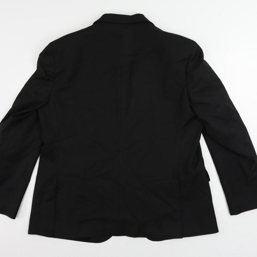 Marks and Spencer Mens Black Polyester Jacket Suit Jacket Size 44 Regular