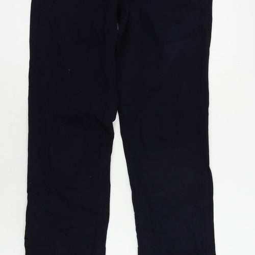 Marks and Spencer Womens Blue Cotton Straight Jeans Size 8 L30 in Regular Zip