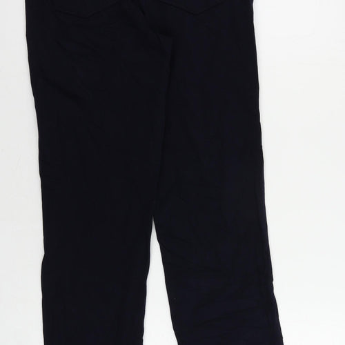 Marks and Spencer Womens Blue Cotton Straight Jeans Size 8 L30 in Regular Zip