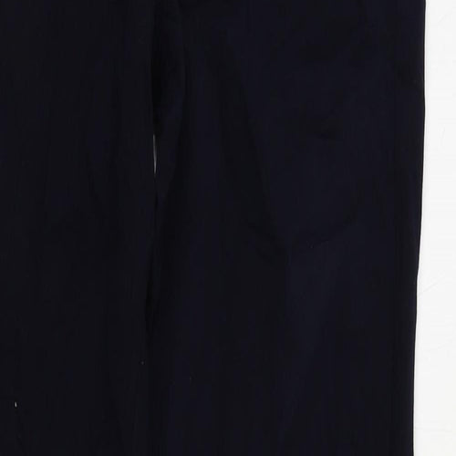 Marks and Spencer Womens Blue Cotton Straight Jeans Size 8 L30 in Regular Zip